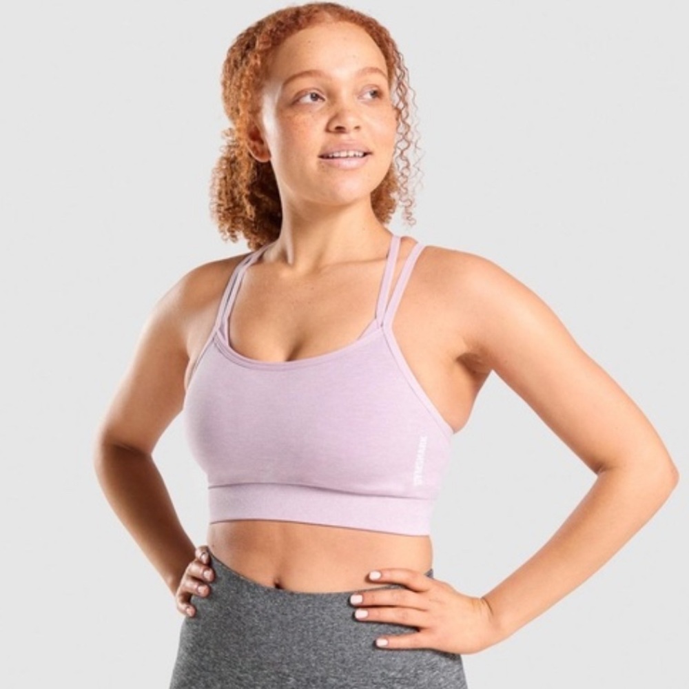 Gymshark Adapt Marl Seamless Sports Bra - Light Purple